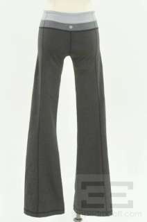 Lululemon 2 Piece Black & Grey Stretch Knit Yoga Pants Set Size 4/6 
