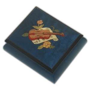   Musical Jewelry Box With Violin And Matte Finish 