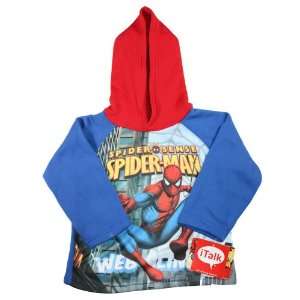  Hood T shirt Sweatshirt iTalk Spiderman Sound Size 3T 