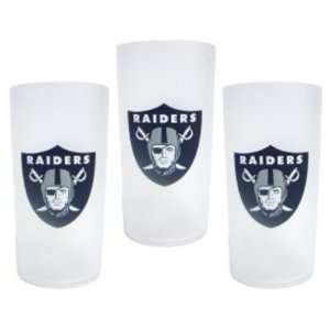Oakland Raiders 3 Pack Frosted Tumblers 