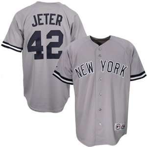 Majestic New York Yankees #42 Derek Jeter Ash Jackie Robinson Tribute 