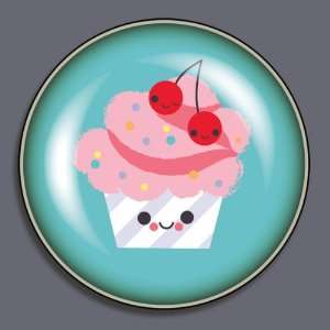  Pink Cupcake   Big Click Magnet by iPop