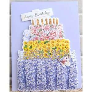   Mailable Enclosure Cards Floral Birthday Cake
