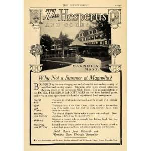  1907 Ad Hotel Hesperus Cottages Magnolia Massachusetts 