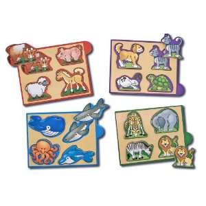  Animals Mini Wooden Puzzle Pack Toys & Games