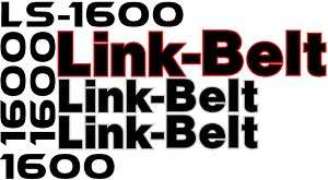 Link Belt 1600 Excavator Decal Set  