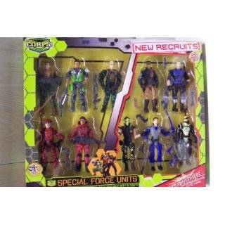   Man Recon Flying Force 3 3/4 Action Figures with Mach Storm Glider