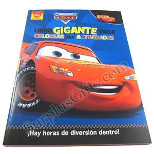 Disney Cars Lightning McQueen Spanish Color Book  
