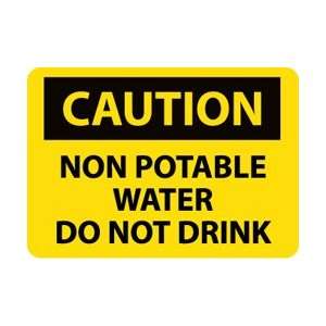  C361PB   Caution, Non Potable Water Do Not Drink, 10 X 14 