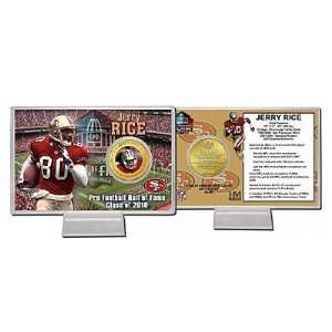  Jerry Rice 2010 Hall of Fame Induction Bronze Coin Card 