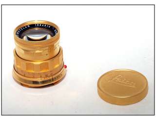 Gold plated* Leica Summicron M 50mm f/2 RIGID lens 50/F2  