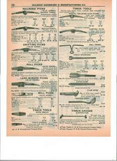 1937 Railroad Lead Miners Picks Rail Tongs Forks ad  