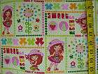 STRAWBERRY SHORTCAKE SWEET SASSY PATCH 100% COTTON FLANNEL FABRIC 