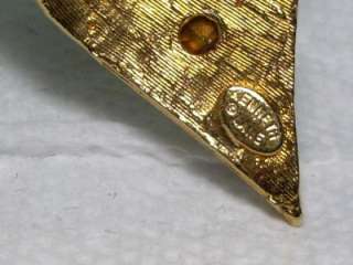 KENNETH JAY LANE KJL Rhinestone Encrusted Bow Shape Pin Brooch 2 1/4 