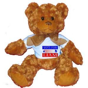    VOTE FOR LIAM Plush Teddy Bear with BLUE T Shirt Toys & Games