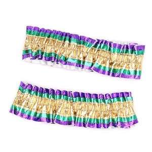  Purple, Green, and Gold Mardi Gras Arm Bands Everything 