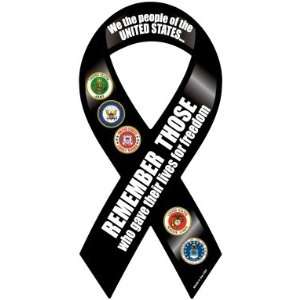 Remember Those Who Gave Their Lives Ribbon Magnet 