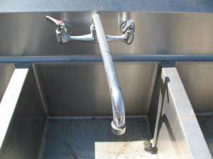   Stainless Steel Commercial Kitchen 3 Compartment Sink w/ Krowne Faucet