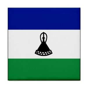  Lesotho Flag Tile Trivet 