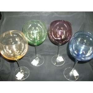  Set of 4 NIB Lenox Assorted Color Wine Glasses Kitchen 