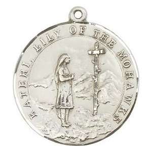  Bl. Kateri Sterling Large Round Medal Jewelry