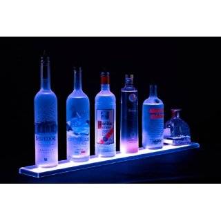 Home Bar Lighting   2 LED Lighted Liquor Bottle Display Shelf  