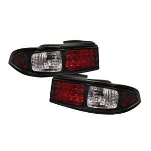  95 98 Nissan 240SX Black LED Tail Lights Automotive