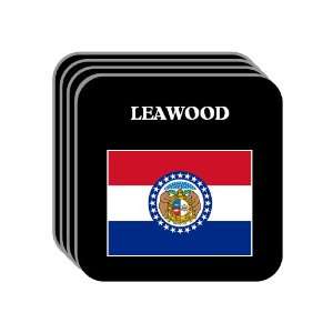 US State Flag   LEAWOOD, Missouri (MO) Set of 4 Mini Mousepad Coasters
