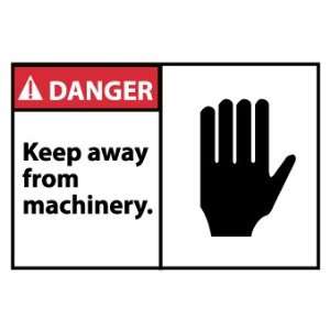 Labels   Danger, Keep Away From Machinery (Graphic), 3X5, Adhesive 