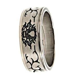    Titanium Ring with Laser Cut Design   Sizes6.5 13.5 Jewelry