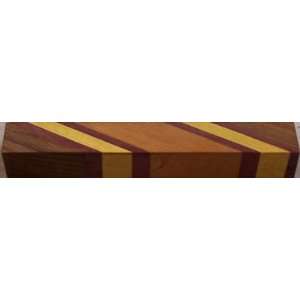  Laminated Walnut Cherry Purple Yellow Pen Blank 3/4x5 