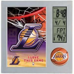 Los Angeles Lakers Desk Clock with Picture Frame  Sports 