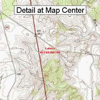  USGS Topographic Quadrangle Map   Lahore, Virginia (Folded 