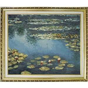  Monet Water Lilies Framed Oil Painting