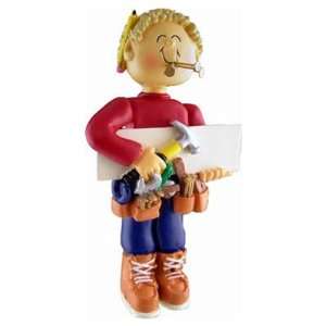  3178 Carpenter Male Blonde Personalized Christmas Holiday 