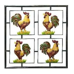  Rooster Metal Wall Decor 26x26