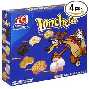 Gamesa Lonchera Cookies Assorted, 23.7 Ounce (Pack of 4)