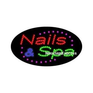  Animated Nails & Spa LED Sign 
