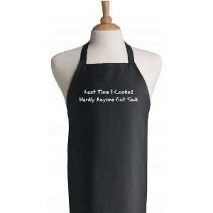    Last Time I Cooked Funny Black Kitchen Aprons