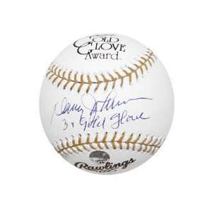  Davey Johnson Autographed Gold Glove Baseball with 3x 