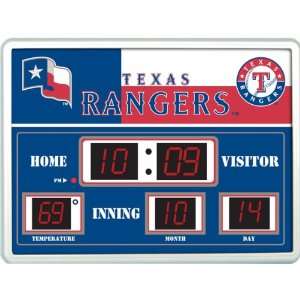   x19 Scoreboard Clock Thermometer Texas Rangers
