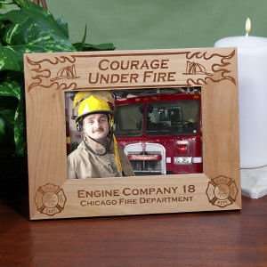  Personalized Fire Department Wood Picture Frame