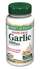  Natures Bounty Garlic, 2000mg, Odor Free, 120 Tablets 
