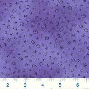  45 Wide Wooly Friends Curls Purple Fabric By The Yard 