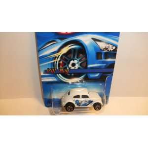 HOT WHEELS 2006 #197 WHITE VW BUG WITH WAVE TAMPO, HOT WHEELS WHITE 