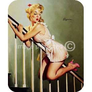  Look Out Below Vintage Gil Elvgren Pinup Art MOUSE PAD 