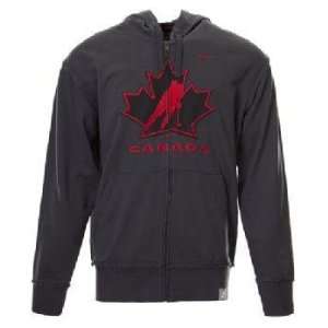  Team Canada Hockey Nike IIHF 2011 Full Zip Hoody L Grey 