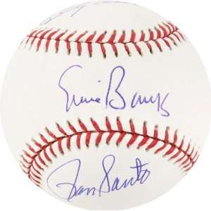  Ernie Banks, Ron Santo, and Billy Williams Autographed 