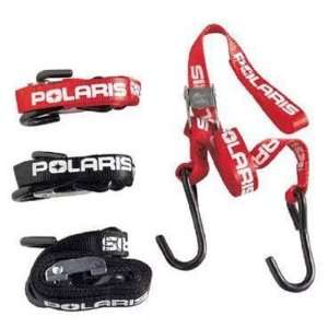  Polaris Ratchet Tie Down Straps. Red or Black. Set of Two 