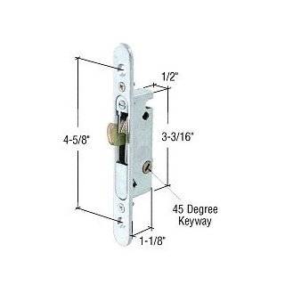 CRL Mortise Lock for Sliding Glass Patio Doors, Round End Face Plate 